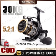 DAIWA Fishing Reel HE1000 - 7000 / Strong Power Fishing Reel / CNC Metal Fishing Reel / Fishing Line