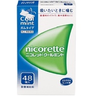 【指定第2類醫藥品】nicorette 尼古清口香糖 清爽薄荷味 48個