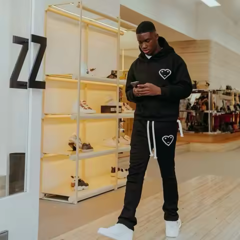 Carsio Love Hoodie Sweatpants Sportswear Set UK Drip Drill Celebri Loose Fit Faion Urban Youth Long