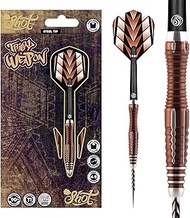 Shot Darts Steel Tip, Tribal Weapon Savage (23g/ 25g), 90% Tungsten Barrels, Front Weighted with Pre