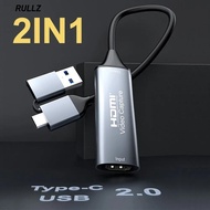 4K HDMI To TypeC USB 2.0 USB-C Video Capture Card 1080P Audio Video Grabber Game Live Streaming Reco