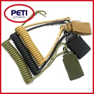 PETI STUDIO Molle Airsoft Bag Hand Hunt Tool Elastic Spring Rope Lanyard Strap Belt Backpack