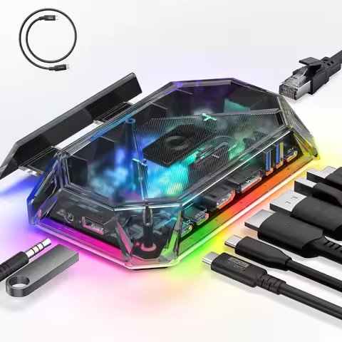 RGB Docking Station for Steam Deck OLED,12-in-1 Steam Deck Dock with 4K@120Hz HDMI & DisplayPort Gig
