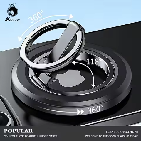 For MagSafe Double Sided Magnetic Phone Ring Holder Portable Folding Cellphones Stand Phone Accessor