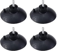 Faotup 4PCS Black PVC Suction Cup Feet, M6, 3.18" Diameter, 4 Hooks, Modern Style, Non-slip, 5kg Max
