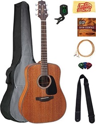Takamine GD11MNS Mahogany Dreadnought Acoustic Guitar - Natural Satin Bundle with Gig Bag, Cable,...