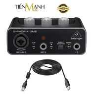 [Genuine] Soundcard Behringer U-Phoria UM2 - Recording and Livestream Sound Card USB Audio Interface