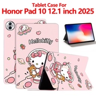 Cute cartoon Hello Kitty case For Honor Pad 10 Wi-Fi 5G 12.1 inch 2025 Shockproof Leather PU Flip Co