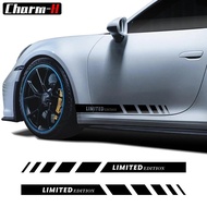 2 Pcs Door Side Stripes Sticker Vinyl Limited Edition Graphics Decal For Porsche 911 997 996 GT3 GT2