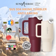 SUNDAYEROO 900/1200ML Hiking Tumbler Tahan Sejuk Bottle Sukan Leak Proof Stainless Steel Tumbler wit