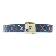 LOUIS VUITTON Monogram Ceinture Belt金扣皮帶黑色/彩色