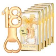 12pcs Gold Bottle Openers For 15th, 16th, 18th, 21st Birthday Party Gifts Or Souvenirs, Also Popular