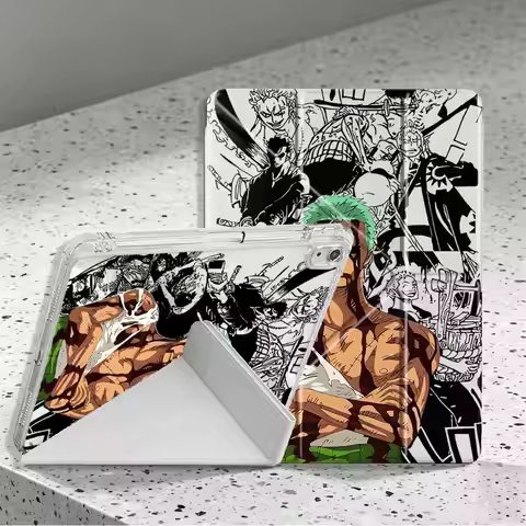 Ones P-Piece Zoro With Pen Slot Cover Tablet Case For Samsung Galaxy Tab S7 FE S8 A8 A11 A9 Plus S10