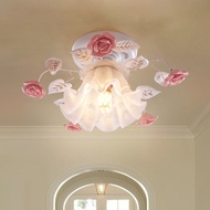 Free Shipping Iron Ceiling lamp with flower for Entrance Aisle Balcony Ceiling Light LED ceiling lig