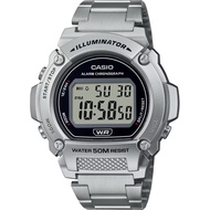 Casio นาฬิกาข้อมือผู้ชาย/ผู้หญิง สายสแตนเลส รุ่น W-219HD-1A ของแท้ประกันศูนย์ CMG