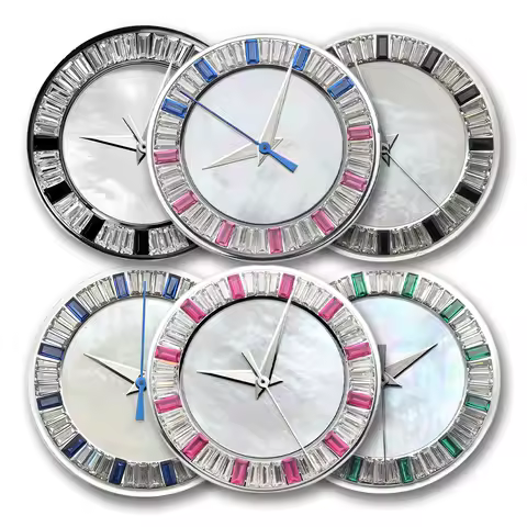 28.5mm MOP Tapered Diamond Watch Dial No logo For Grand Seiko Masterpiece NH35/NH38 Automatic Moveme