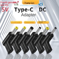CHAMPIONO Type C to DC Jack Plug, Charging Adapter 5V 9V 12V USB C PD to DC Power Connector, Convert