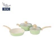 HomePro ชุดเครื่องครัว  EVA IH 5 ชิ้น สีเขียว แบรนด์ KECH