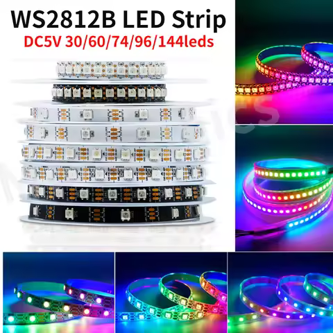 Wholesale Price WS2812B RGB Led Strip Light Individually Addressable Led Light Strip Black/White PCB