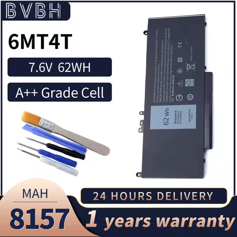 6MT4T 6842mAh For Dell Battery 62Wh Battery for Dell Latitude E5470 E5570 Precision 3510 0HK6DV 079V
