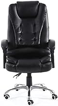Boss Chair Leather Padded Ergonomic Adjustable Swivel Study Computer Chair Home Office Chair with Armrest (Color : Black) interesting