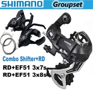 SHlMANO Tourney 7/8 Speed Rear Derailleur Combo Shifter 3x7/8 Speed RD Shfiter Derailleur Groupset