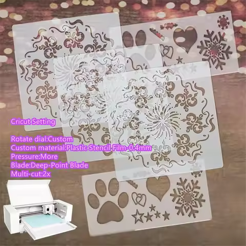 AT16 12 Sheets 7.5mil Mylar Sheet 12 X 12 Inch Milky Translucent PET Blank Stencil Making Sheet (7.5