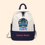 Burj khalifa dubai children's backpack, free custom name