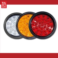 4-Inch Circular Tail Light Doom Rubber Edge 24 Volts