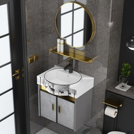 Aluminum Integrated Small Apartment Wash Luxury Washbasin Toilet Combination Bathroom Cabinet Set Co