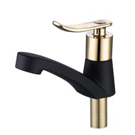 Black Gold Basin Pillar Sink Tap / Gold Pillar Sink Tap