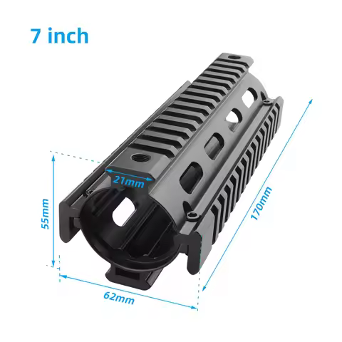 Tactical 20mm Picatinny Quad Rail Airsoft Handguard, 7inch AK47 M4 M16 AR15 AR10 M-LOK Hand Guard NS