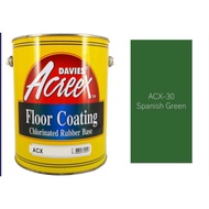 Davies Acreex Rubberize Floor Coating Paint Spanish Green 1 LIter