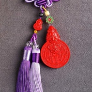 天然原礦硃砂精品紅砂山鬼花錢車掛 精品硃砂含量高達95%以上