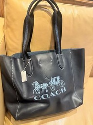 Coach 馬車logo 黑色大tote bag