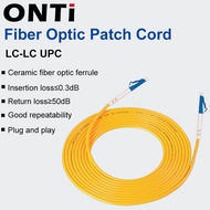 ONTi LC UPC to LC UPC Optical Fiber Cable Duplex 2.0mm SM G652D Fiber Optic Patch Cord FTTH Fiber Ju