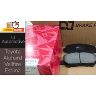 Toyota alphard ANH20/25 2.4,vellfire GGH20/25/30 3.5,AGH 30 2.5,estima ACR50/GSR 50 FRT SEMI METALIC with SHIM(DJ Brand)