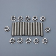 12PC Exhaust Manifold Stainless Stud Kit for 1989-19 5.9L &amp; 6.7L Cummins Turbo Diesel