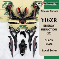 [LOCAL SELLER] COVERSET BODYSET Y16ZR Y16 ENERGY INDUCTION (17) BLACK BLUE YELLOW (STICKER TANAM)
