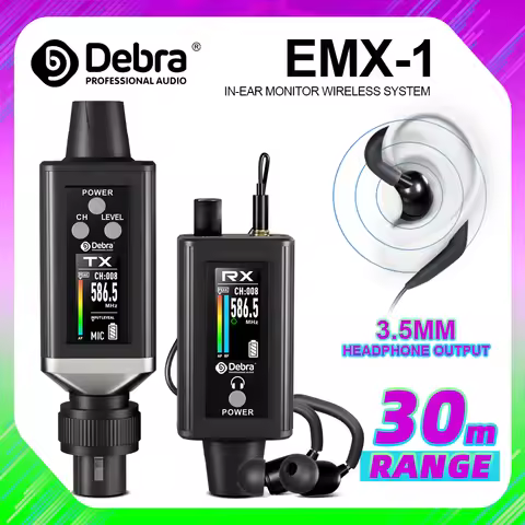 Debra EMX-1 Wireless Monitoring System UHF Wireless Digital Signal Transmission Portable Rechargeabl