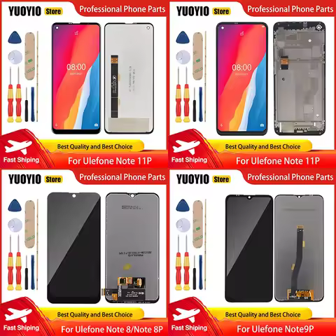 Touch Display For Ulefone Note 11P Note 8P Note 9P With Frame Screen LCD Replacement Parts Free Disa