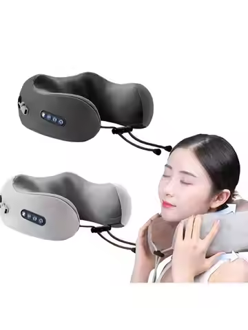 JianYouCare Portable U-shaped cervical Vibrator massage pillow heating 3D kneading Shiatsu Shoulder 