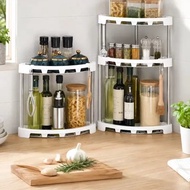 MR - NEW 3-TIER KITCHEN SPICE RACK - MULTIFUNCTIONAL SPICE SOAP RACK - STAINLESS PLASTIC SOAP RACK
