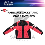 KOYOKO BIKER RAINCOAT JACKET AND LONG PANTS WITH SAFETY FLUORESCENT HIGH QUALITY LOW PRICE