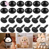 BALSA 100pcs/bag Safety Oval Nose Mini 4X5MM/5X7MM Black Animals Noses Accessories
