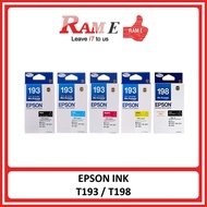 [ORIGINAL] Epson Ink T193 T 193 Black Cyan Magenta Yellow / T198 T 198 Black