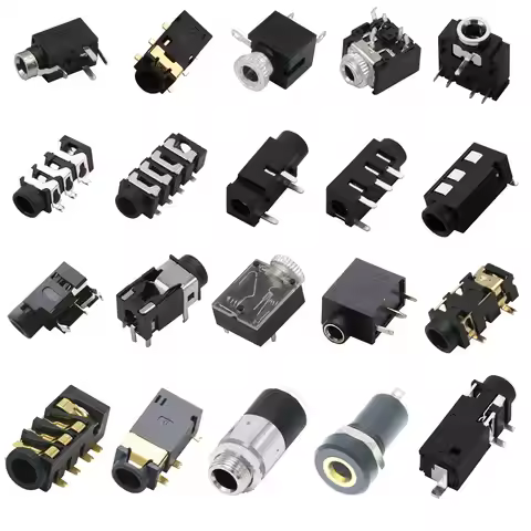 2.5MM 3.5MM Audio Jack Female Connector Through Holes PCB DIP SMD Headphone Jack Socket PJ-242/301M/