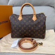 LV M41112 經典Monogram SPEEDY 30手提包 斜背包 波士頓包#背帶款#