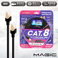 MAGIC Cat.8 40G S/FTP 26AWG雙屏蔽乙太網路線-8米
