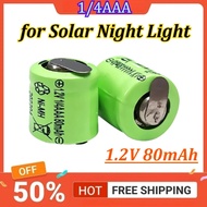 1/4AAA 1.2V 80mAh for Solar Night Light NiMH Battery Remote Control Electric Toy NiMH Rechargeable B
